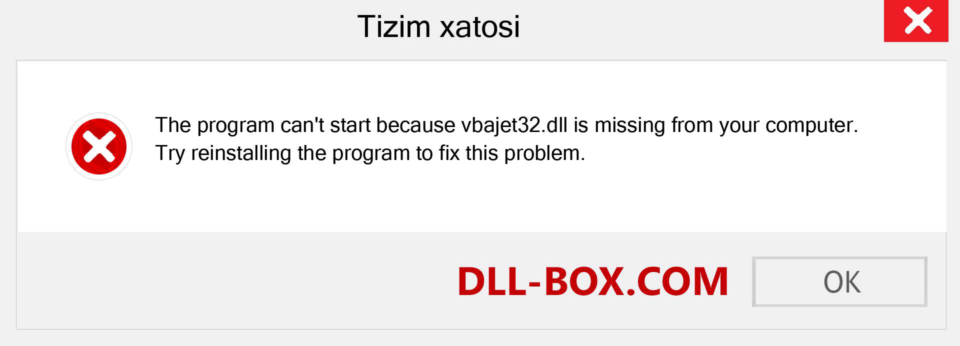 vbajet32.dll fayli yo'qolganmi?. Windows 7, 8, 10 uchun yuklab olish - Windowsda vbajet32 dll etishmayotgan xatoni tuzating, rasmlar, rasmlar